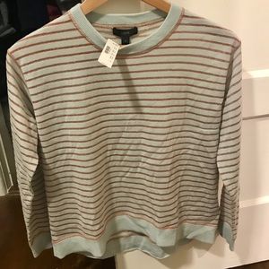 Gold stripe JCrew sweater size small
